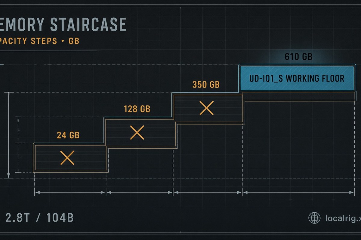 Skip consumer and 128 GB boxes; Unsloth 1-bit wants ~610 GB
