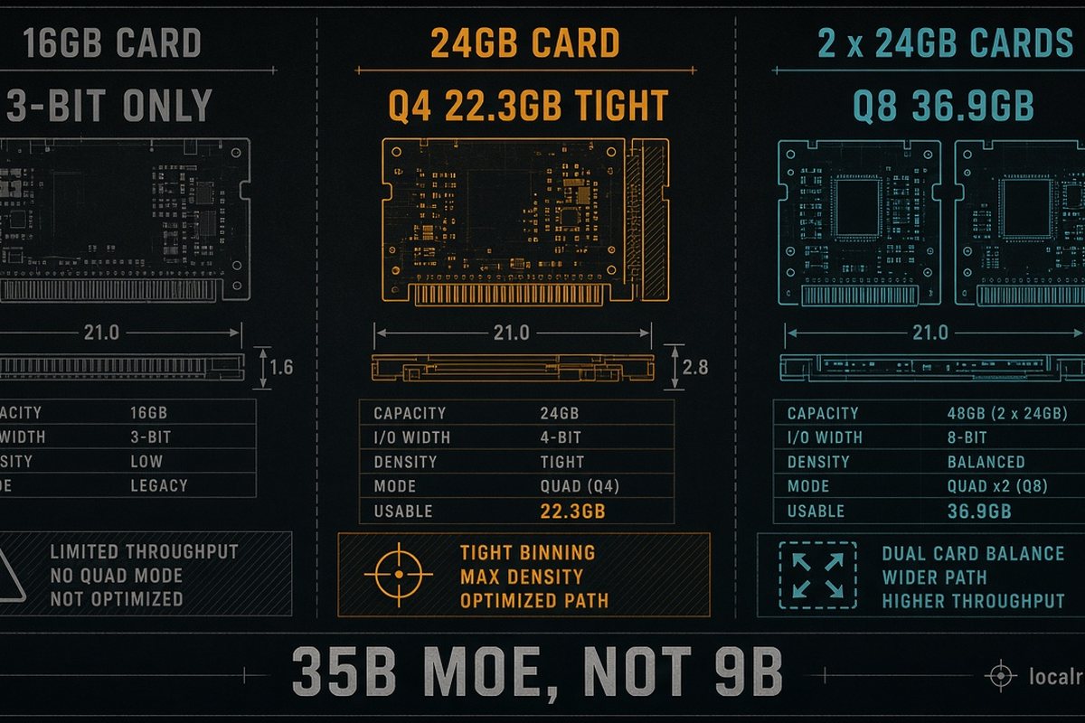 Used RTX 3090 for Unsloth Q4 (~22 GB); dual 3090 for Q8 (36.9 GB)